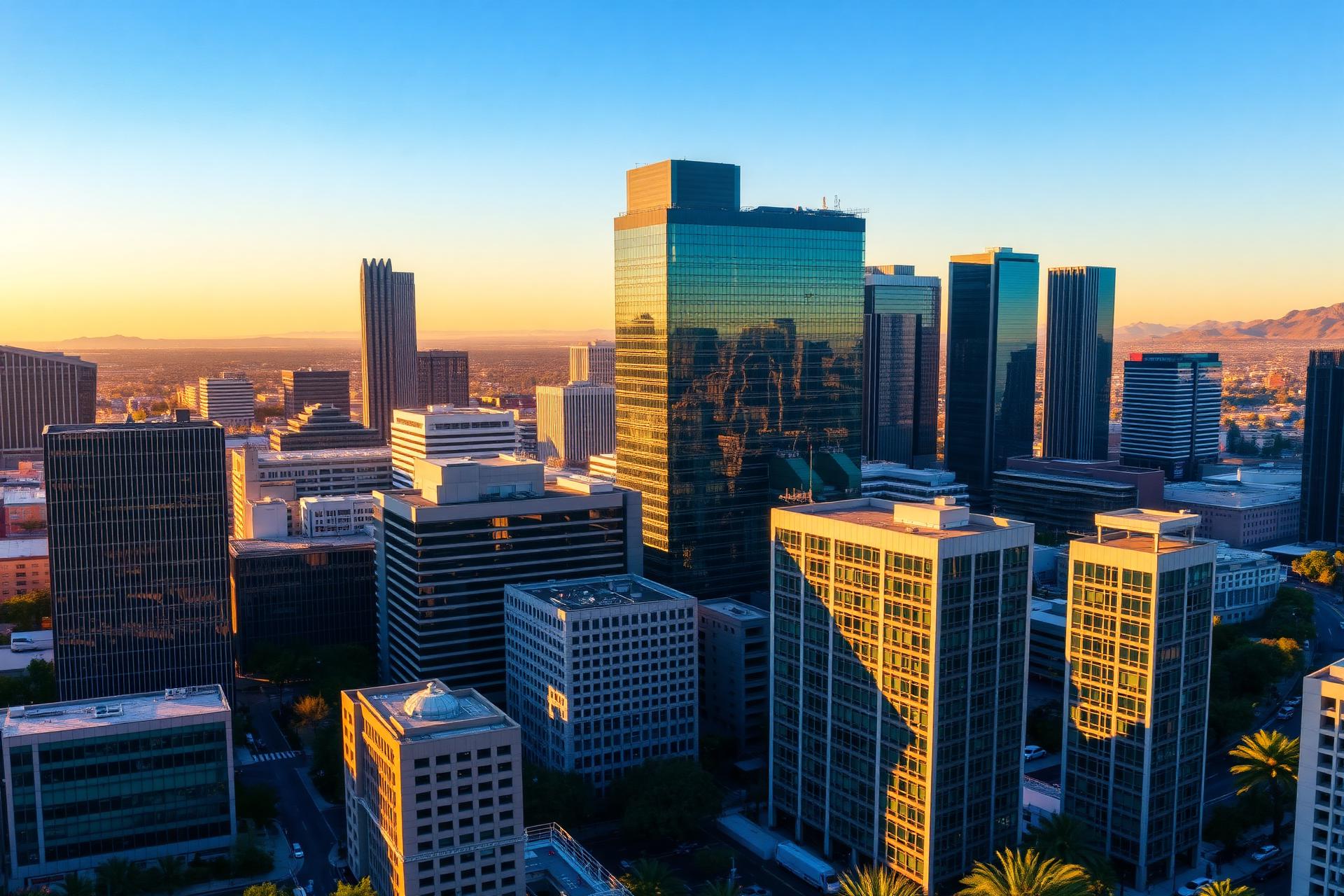 Phoenix Arizona downtown commercial business district skyline